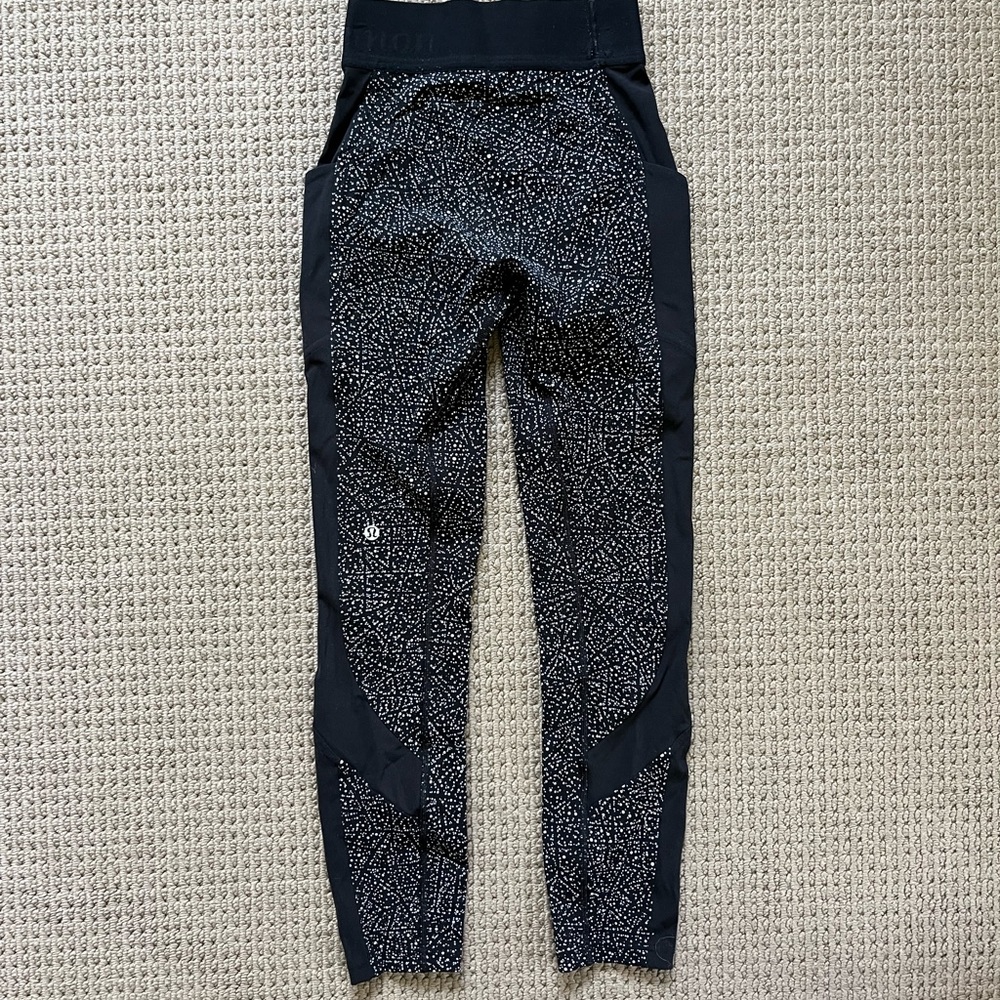 Lululemon Black and White Speckled Leggings